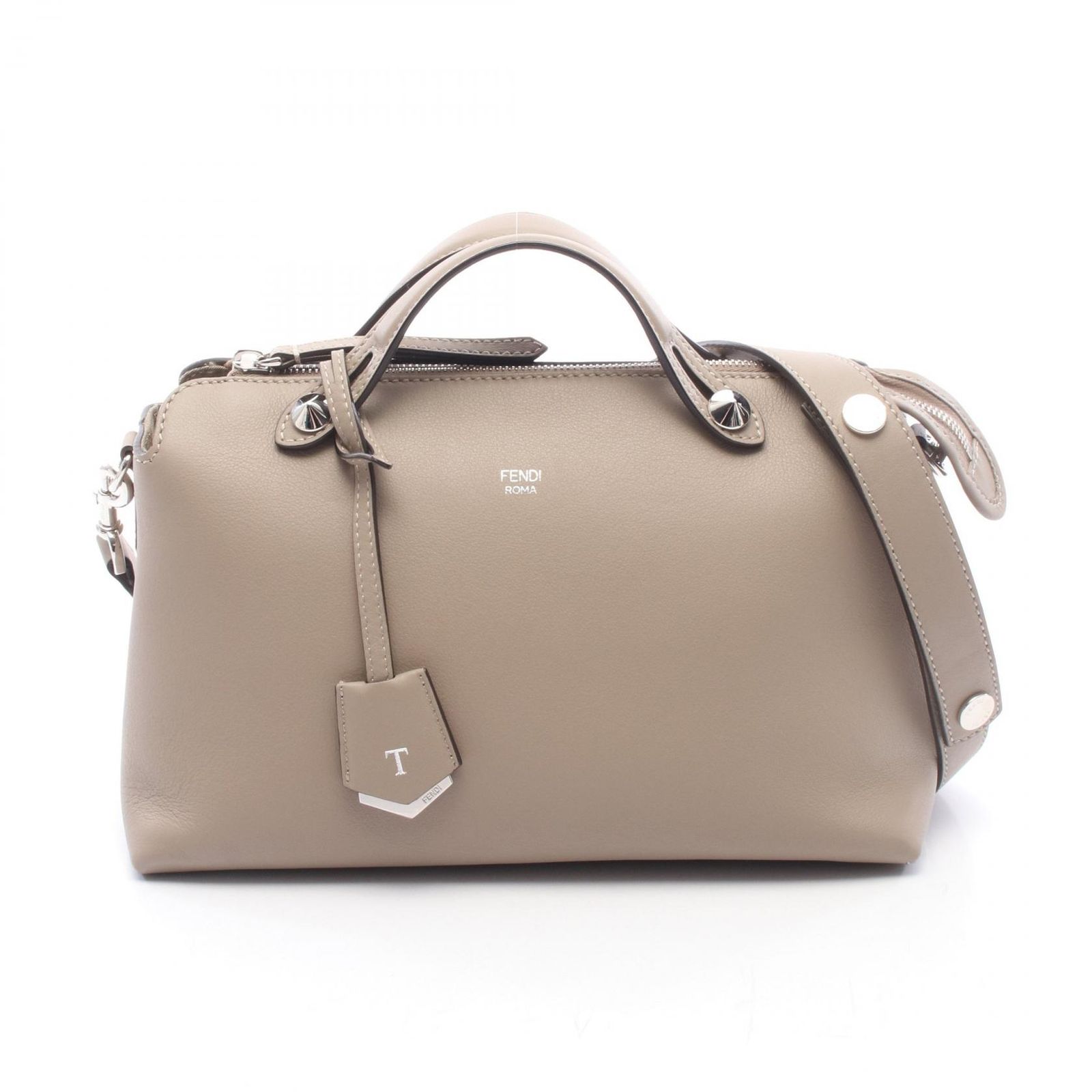 フェンディ FENDI ハンドバッグ BY THE WAY MEDIUM バイザウェイ ミディアム 2WAY グレージュ レザー バイザウェイ ミディアム レディース Used A