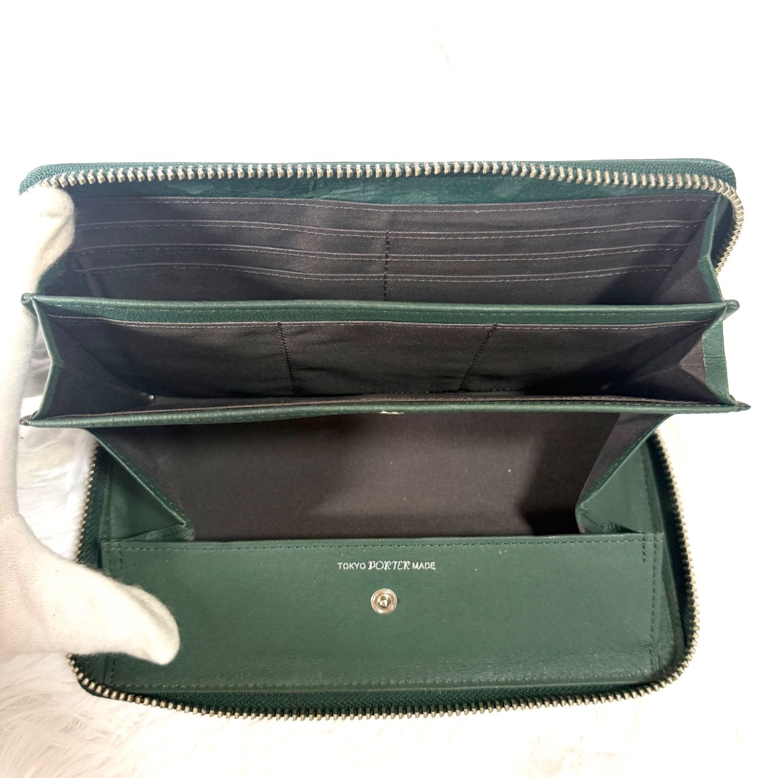 廃盤品 財布 長財布 ポーター 吉田カバン コラボ グリーン 迷彩柄