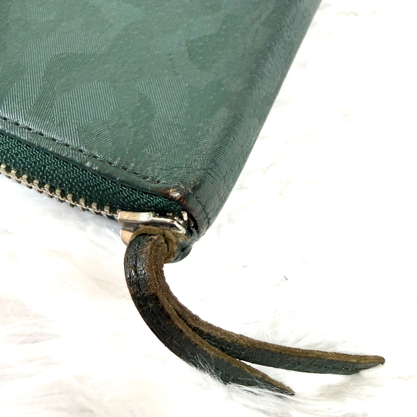 美品✨️PORTER ワンダー ラウンドジップ 長財布 レザー カモ柄 迷彩 廃盤品 財布 長財布 ポーター 吉田カバン コラボ グリーン 迷彩柄