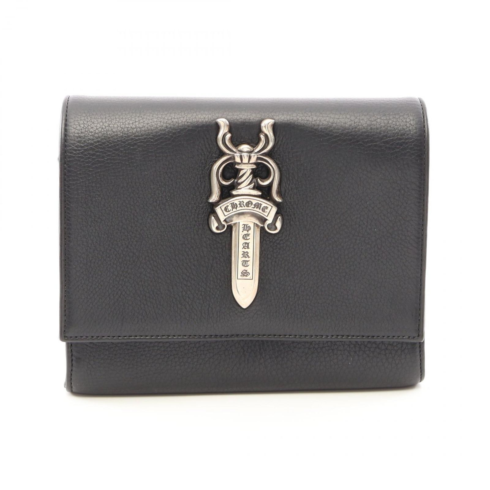 クロムハーツ CHROME HEARTS セカンドバッグ クラッチバッグ エクストララージダガー レザー エクストララージダガー クラッチバッグ メンズ Used A