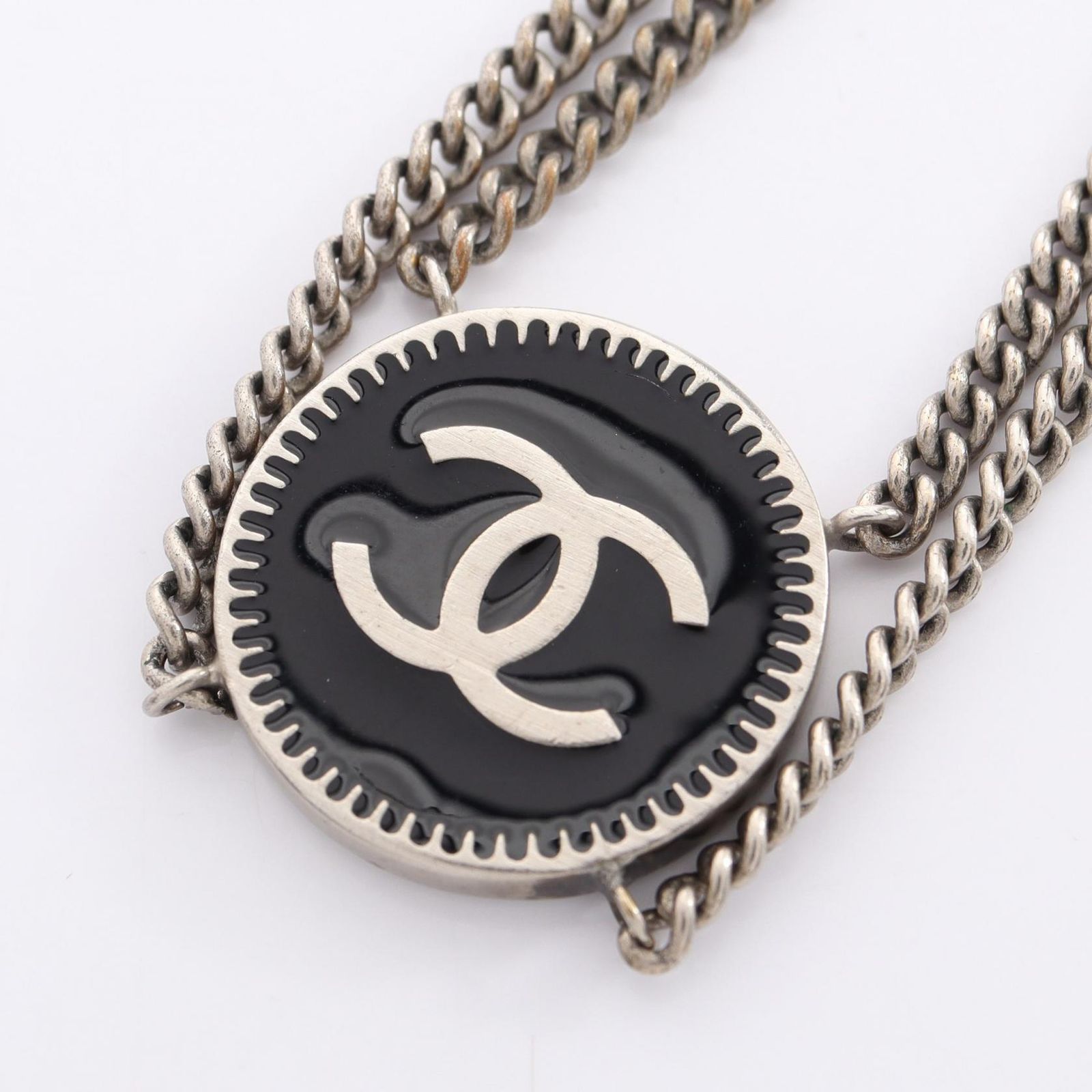 シャネル CHANEL ブレスレット ココメダル 2連 ステンレススチール ブレスレット レディース Used A シャネル CHANEL ブレスレット ココメダル 2連 ステンレススチール ブレスレット レディース Used A