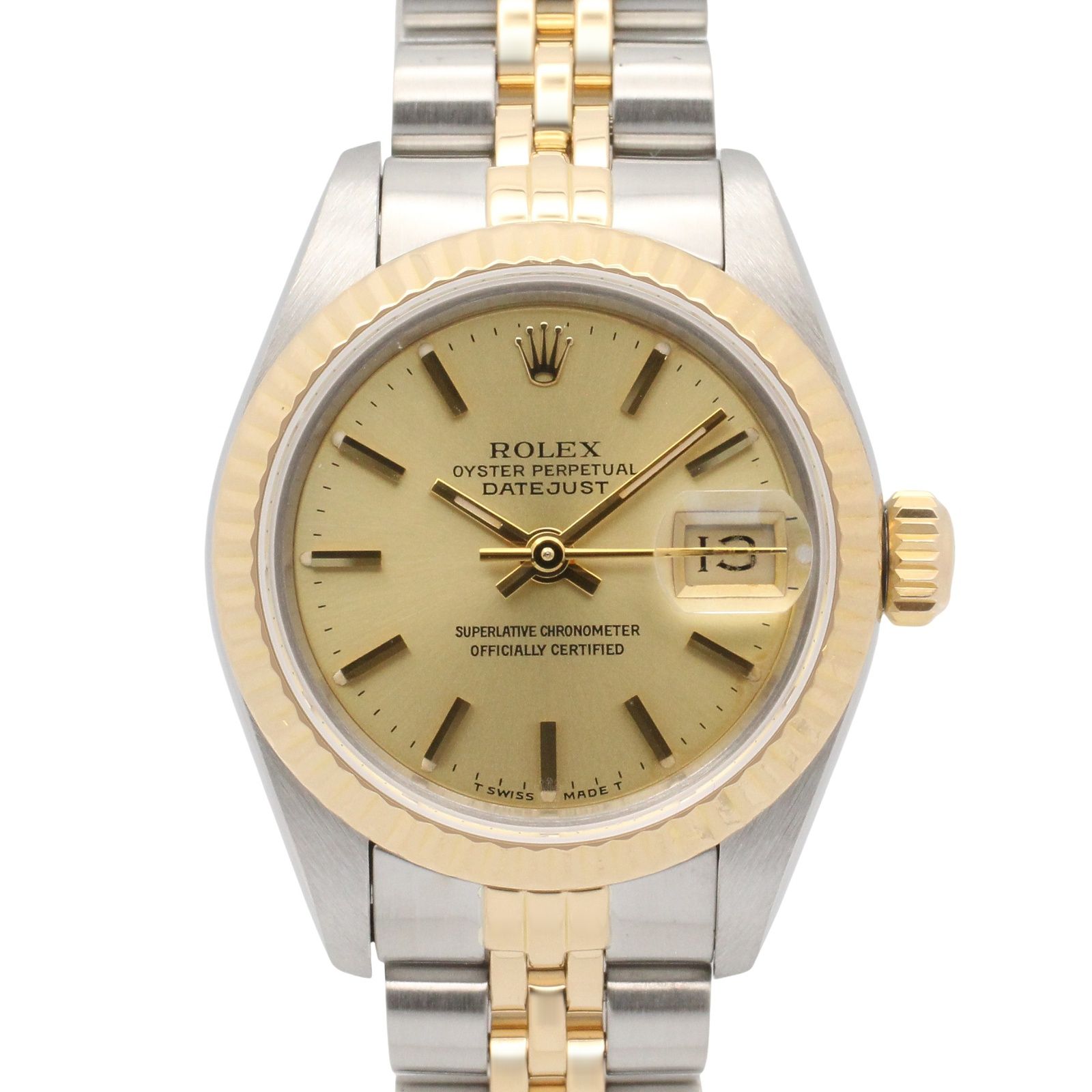 ロレックス ROLEX 腕時計 デイトジャスト 91番 69173 CH/BA K18（イエローゴールド） ステンレススチール デイトジャスト 91番 レディース Used A