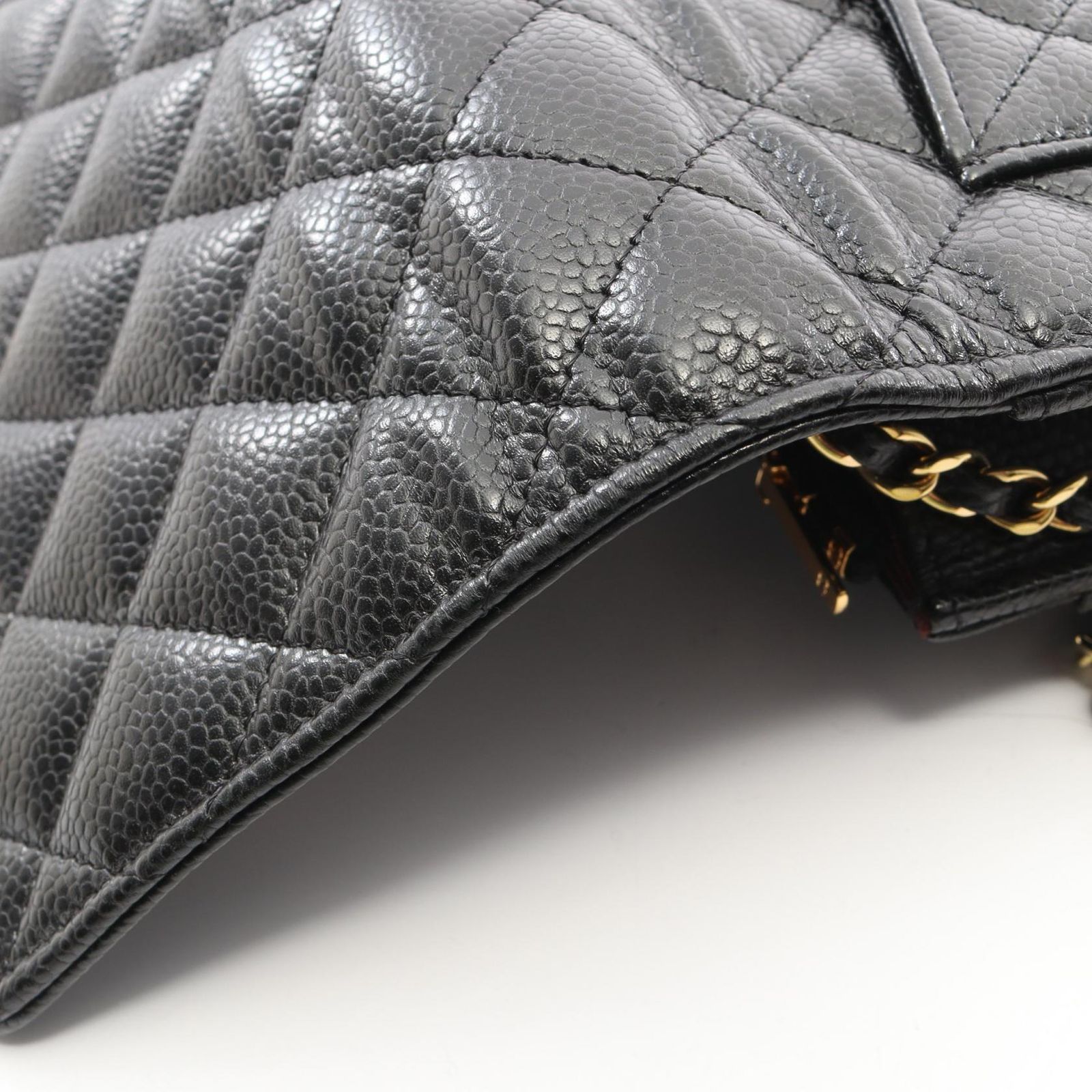 シャネル CHANEL ショルダーバッグ マトラッセ AP0250 ブラック キャビアスキン(グレインドカーフ) マトラッセ チェーンウォレット レディース Used A シャネル CHANEL ショルダーバッグ マトラッセ AP0250 ブラック キャビアスキン(グレインドカーフ) マトラッセ チェーンウォレット レディース Used A