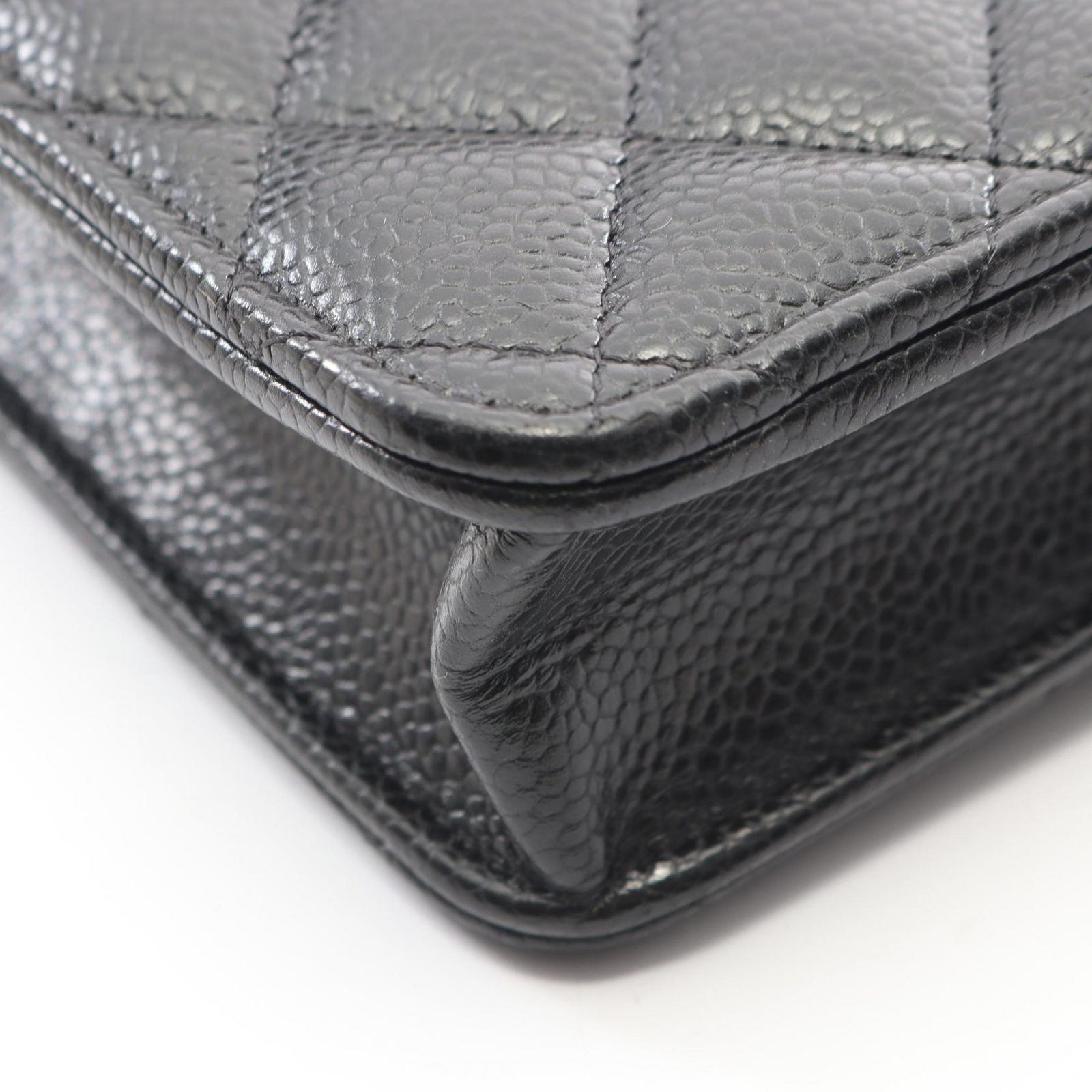 シャネル CHANEL ショルダーバッグ マトラッセ AP0250 ブラック キャビアスキン(グレインドカーフ) マトラッセ チェーンウォレット レディース Used A シャネル CHANEL ショルダーバッグ マトラッセ AP0250 ブラック キャビアスキン(グレインドカーフ) マトラッセ チェーンウォレット レディース Used A