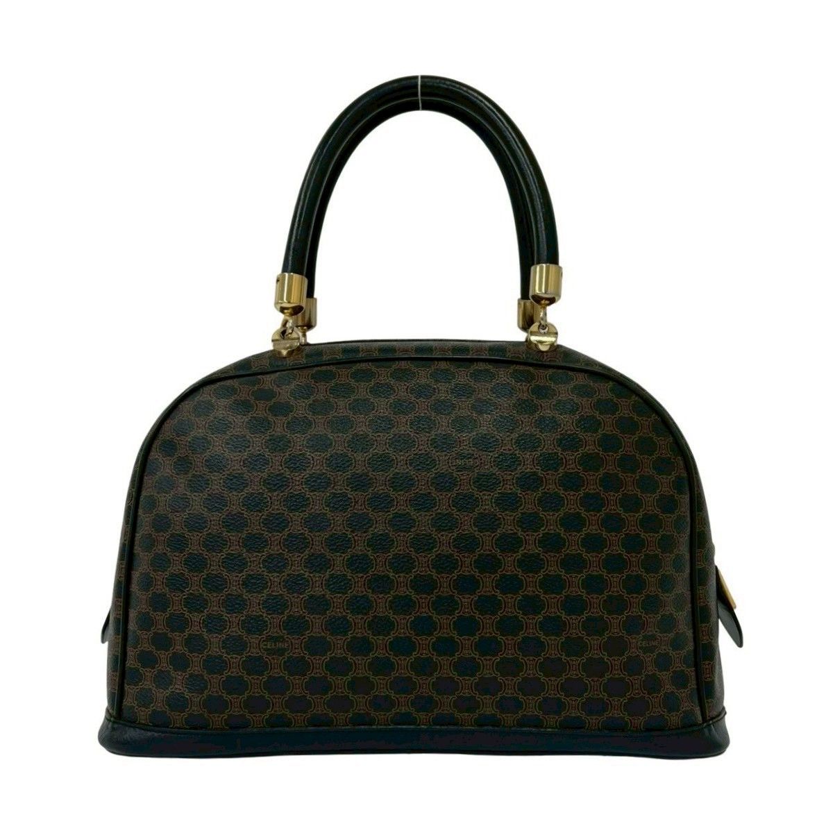 極 美品 CELINE セリーヌ ヴィンテージ マカダム ブラゾン ロゴ 柄