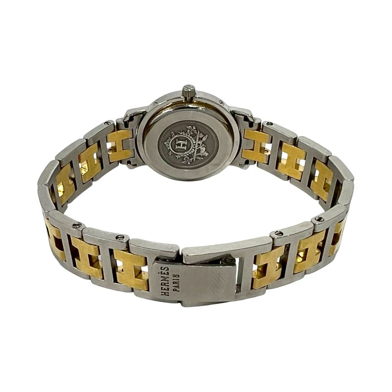 稼働品 極 美品 HERMES エルメス クリッパー ステンレススチール GP
