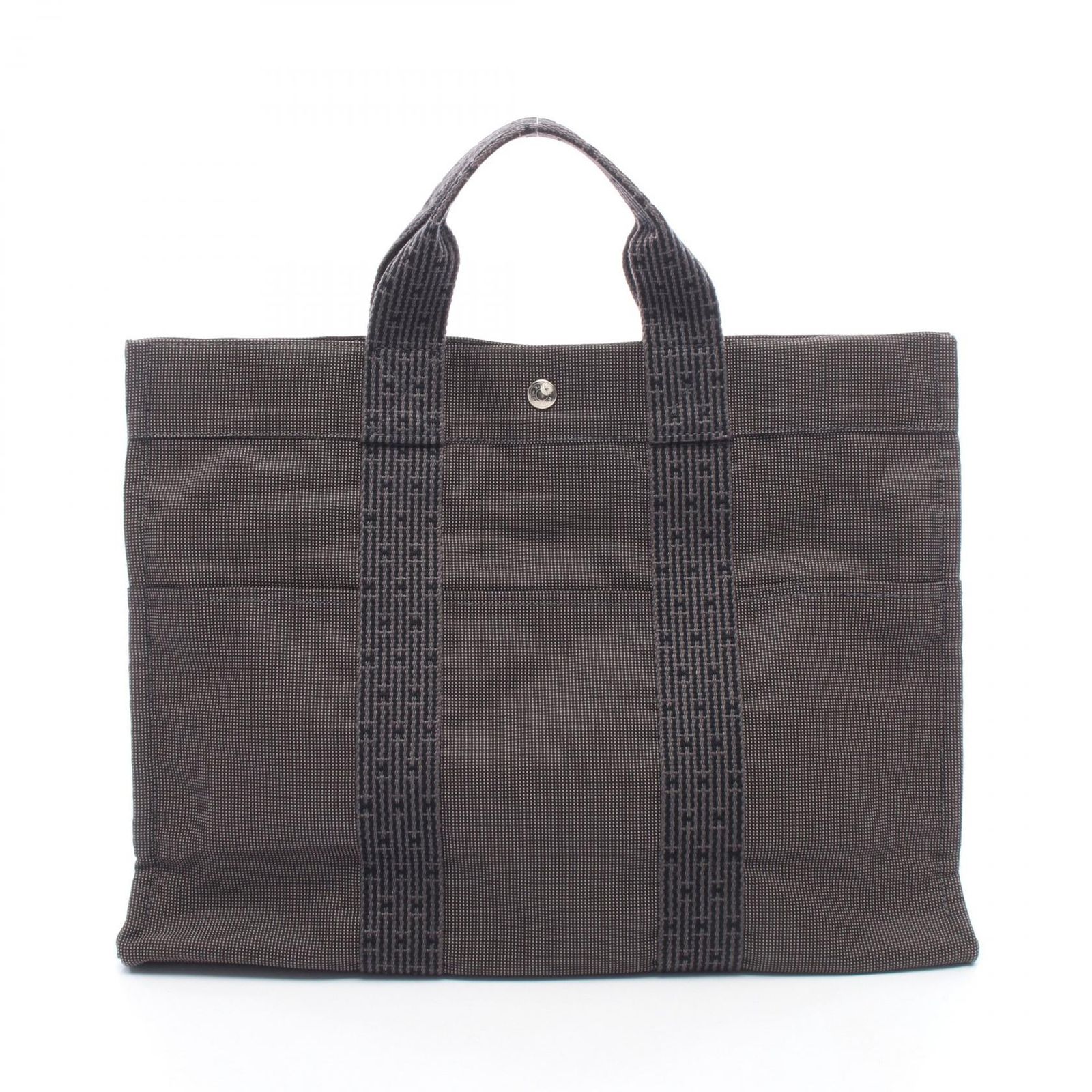 エルメス HERMES トートバッグ エールラインMM グレー キャンバス