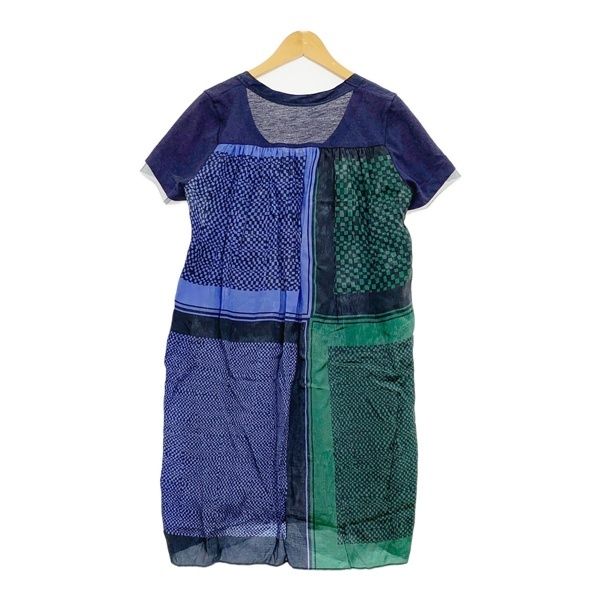 sacai サカイ 半袖 ワンピース チュニック カットソー ミニ丈 リネン