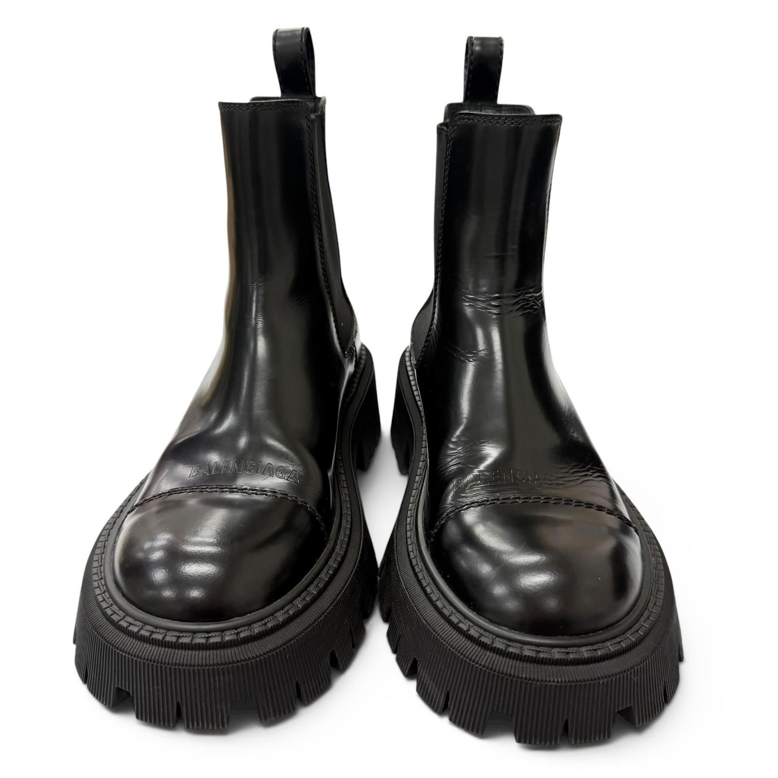 美品□BALENCIAGA バレンシアガ 641399 TRACTOR BOOTIE レザー