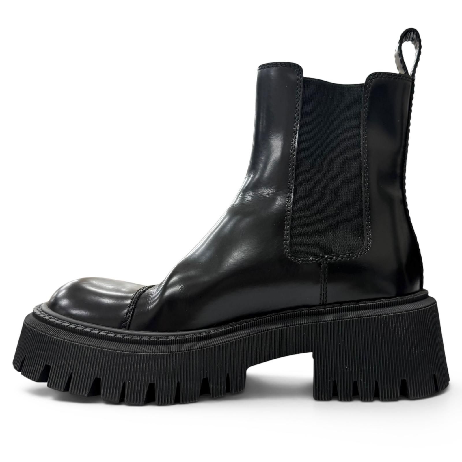 美品□BALENCIAGA バレンシアガ 641399 TRACTOR BOOTIE レザー