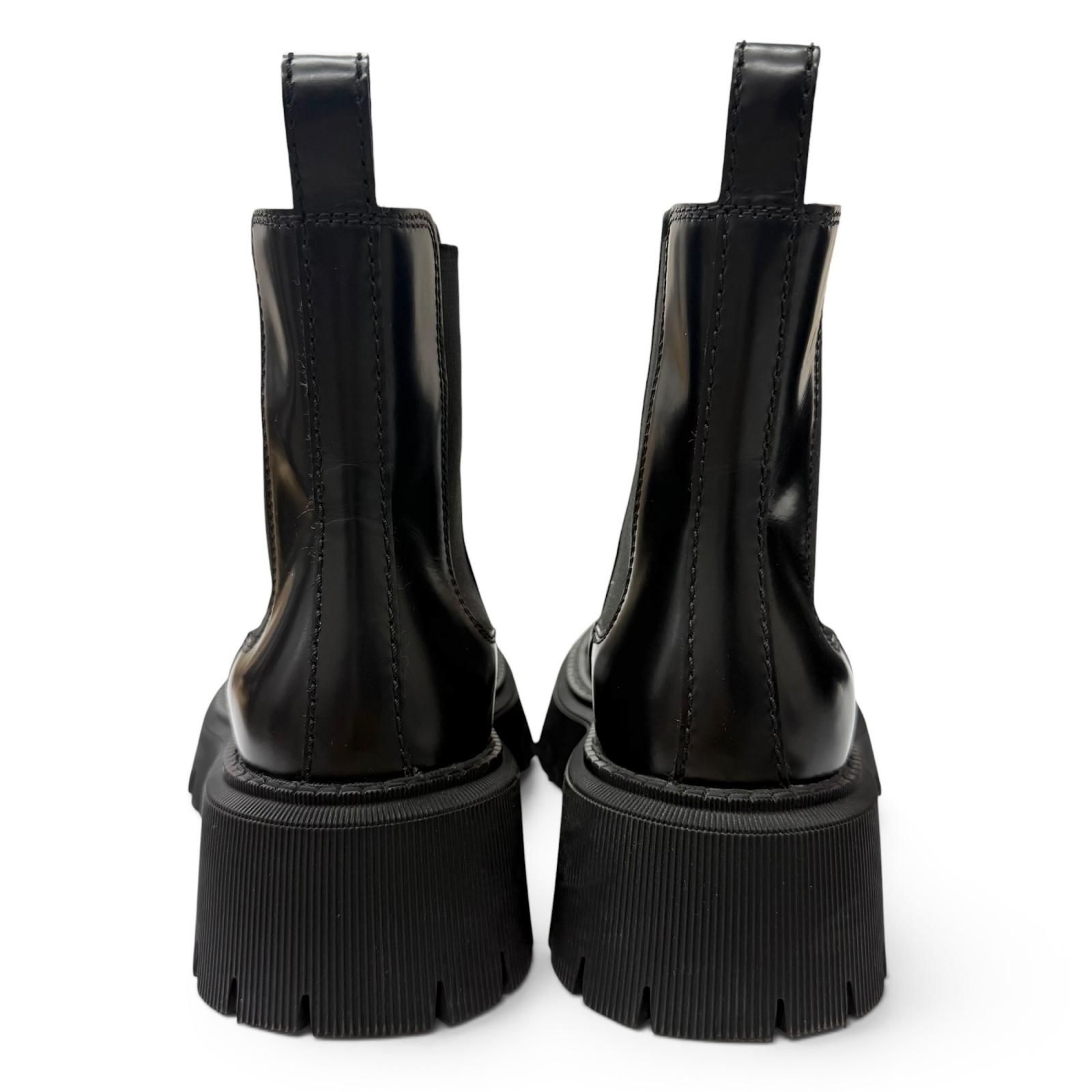 美品□BALENCIAGA バレンシアガ 641399 TRACTOR BOOTIE レザー