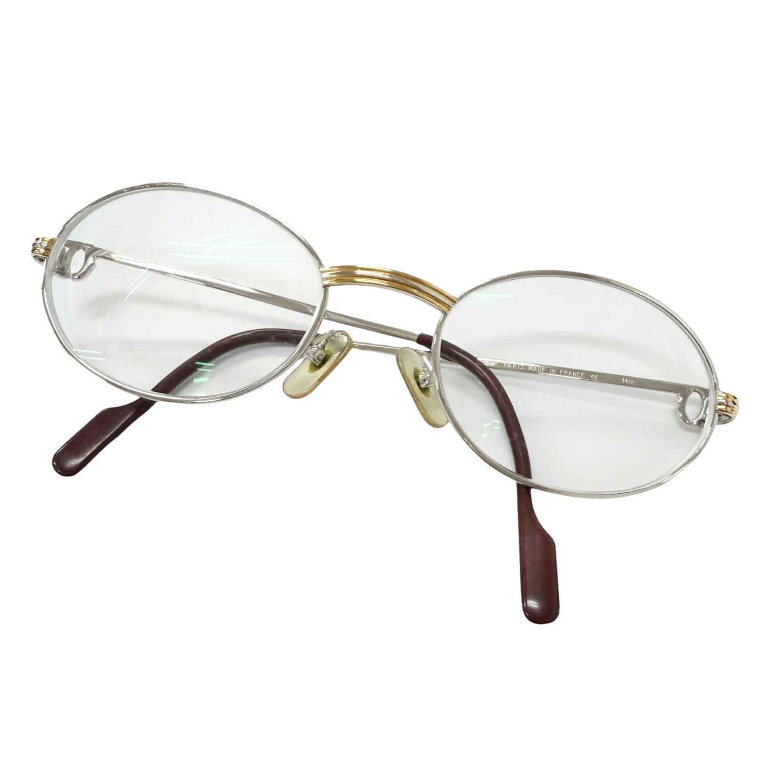 良品□Cartier カルティエ トリニティ オーバルフレーム メガネ 眼鏡