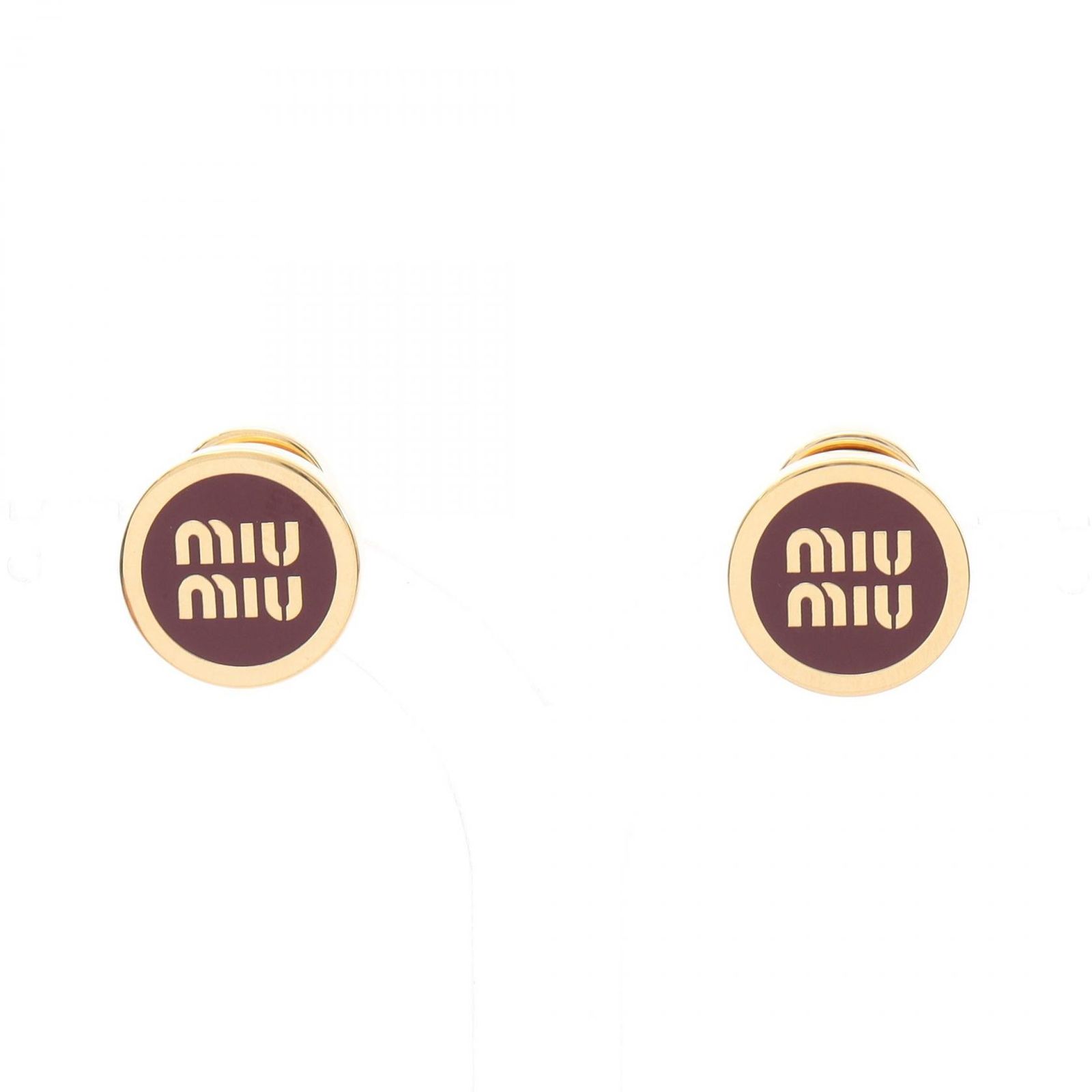 ミュウ ミュウ Miu Miu ピアス ロゴ ラウンド GP（ゴールドメッキ