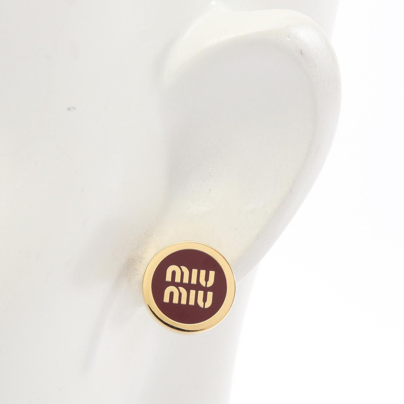 ミュウ ミュウ Miu Miu ピアス ロゴ ラウンド GP（ゴールドメッキ
