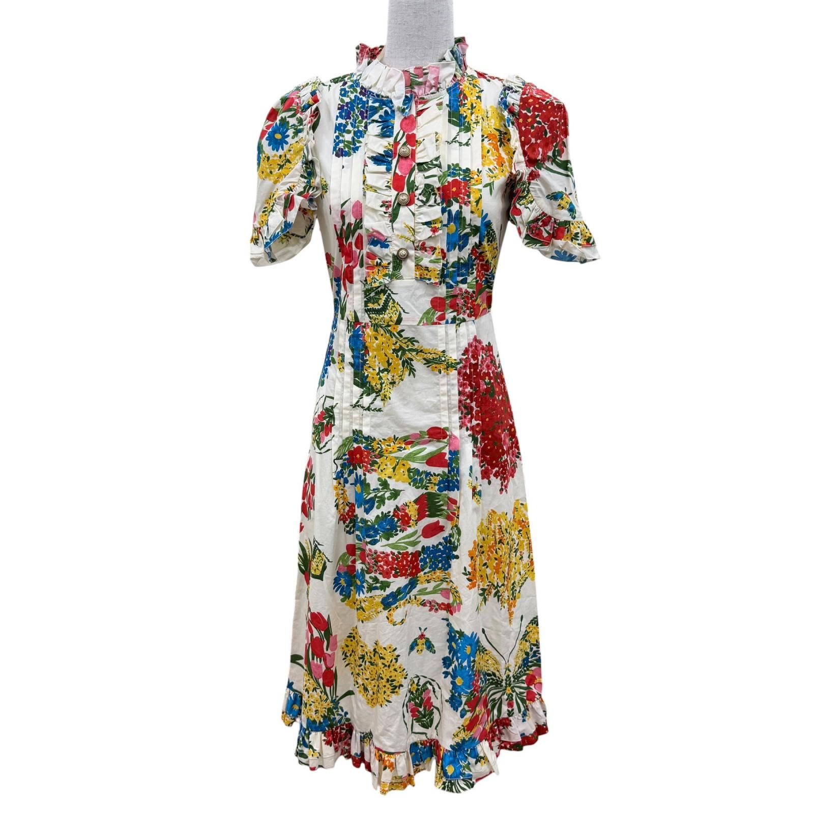 極美品☆GUCCI グッチ 453982 コットン インターロッキングG 花柄
