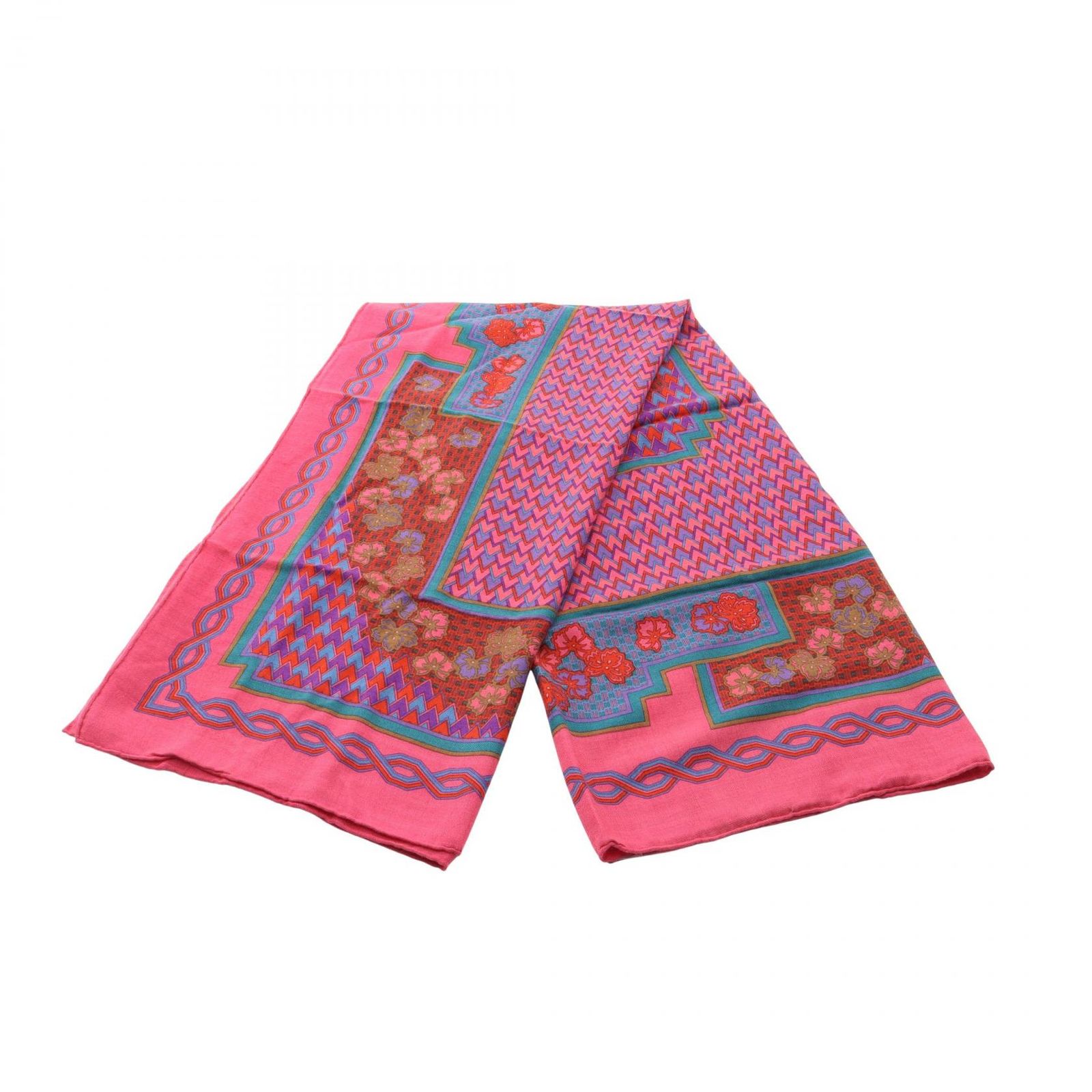 エルメス HERMES ショール カレジェアン カレ140 GEOMETRIC シルク カレジェアン カレ140 レディース Used A