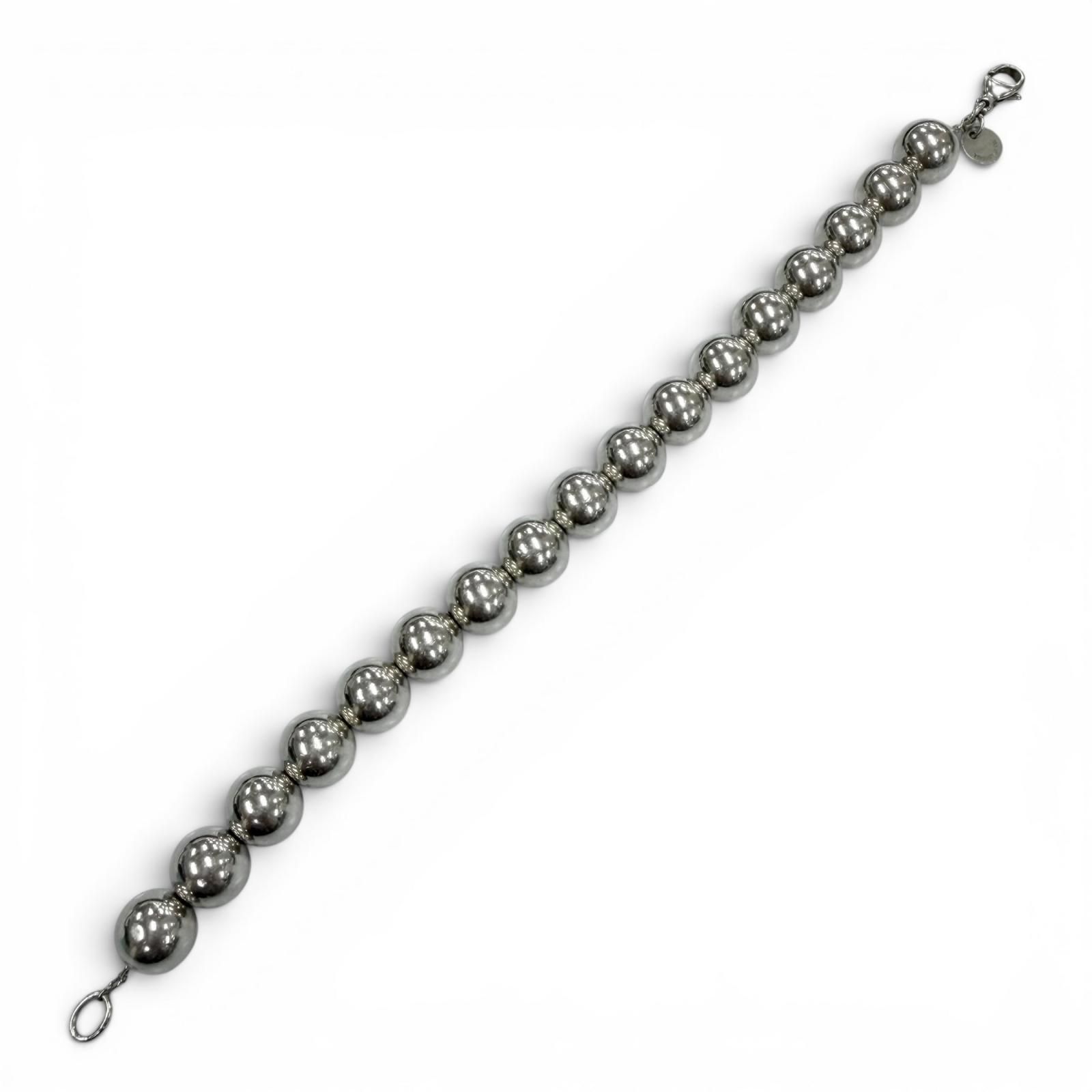 美品▼TIFFANY&Co. ティファニー ハードウェアボール 925 ブレスレット シルバー 重量19.4g メンズ レディース アクセサリー 美品▼TIFFANY&Co. ティファニー ハードウェアボール 925 ブレスレット シルバー 重量19.4g メンズ レディース アクセサリー