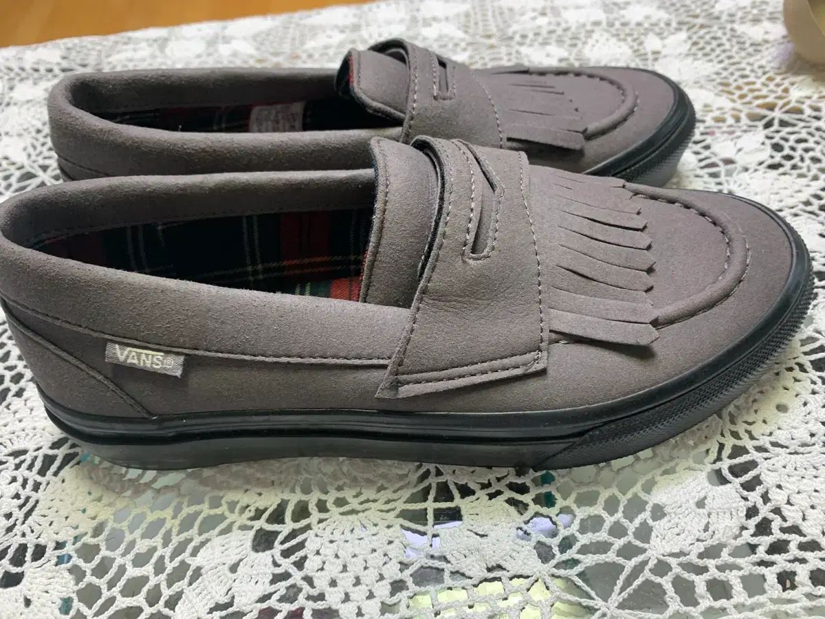 VANS ローファー グレー CHECK 裏地