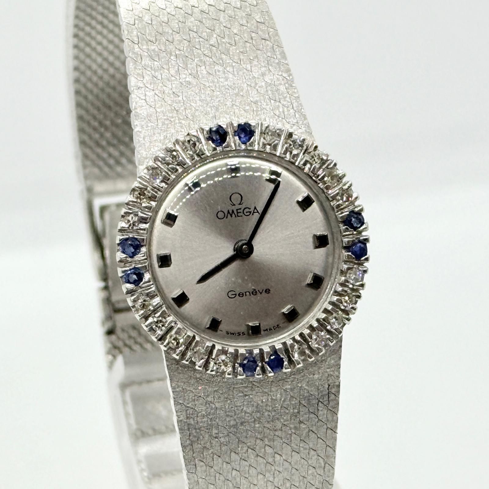 OMEGA オメガ 5110321 ジュネーブ シルバーダイヤル SS/レザー 手巻き