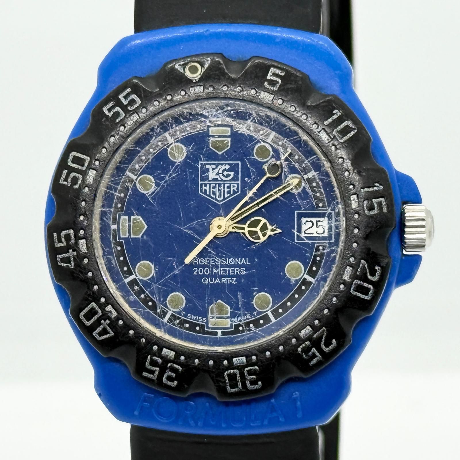 TAG HEUER タグホイヤー フォーミュラ1 プロフェッショナル200m 381.513-1 ブルー QZ メンズ 腕時計 稼働品