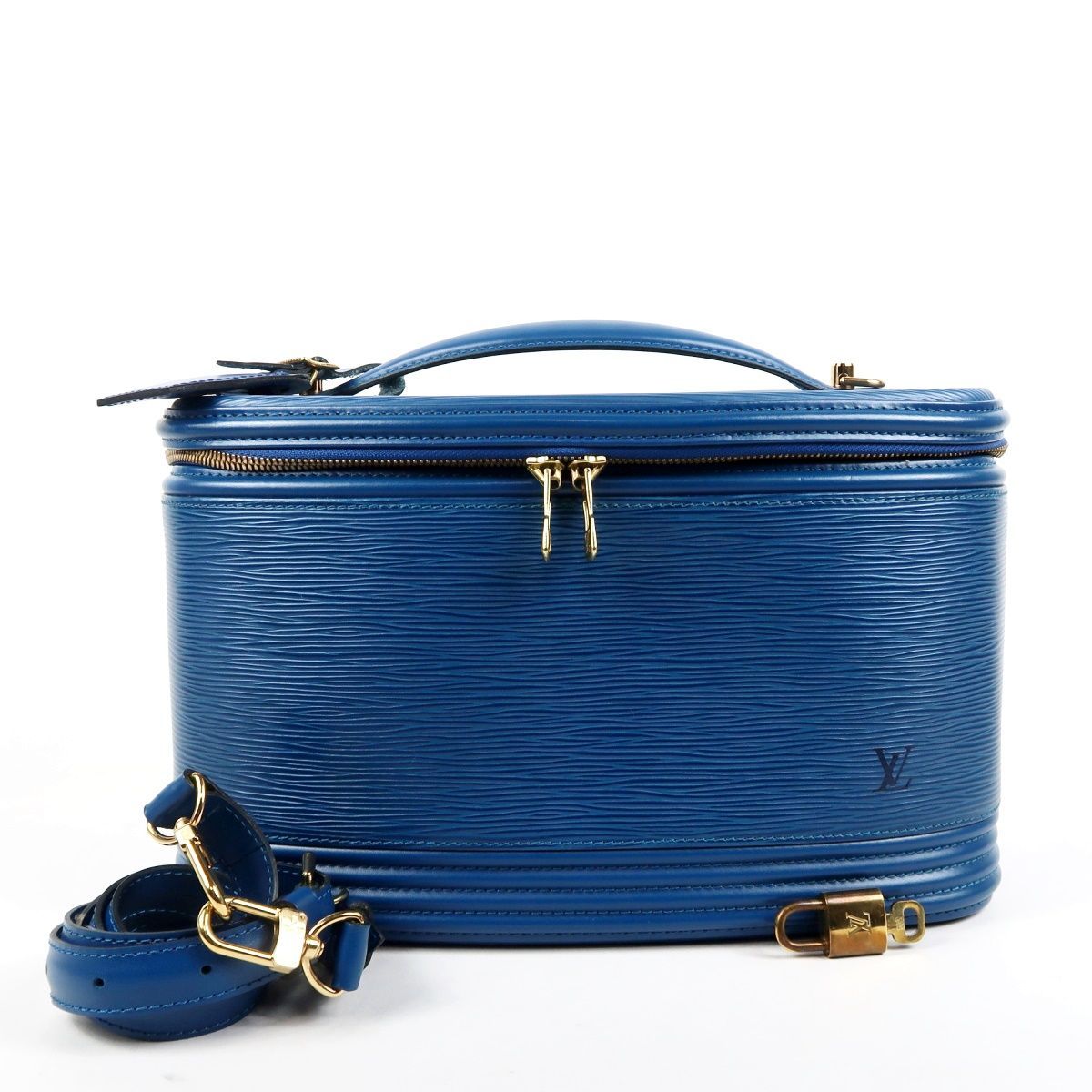 【超美品】LOUIS VUITTON ヴィトン エピ ニース バニティ 2WAUショルダー ハンドバッグ ブルー ブランド鞄 レザー レディース鞄【UZ75】