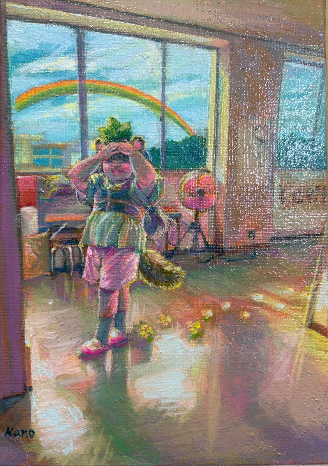 after school」/油彩/キャンバス/SM/22.7cm × 15.8cm/原画 - メルカリ