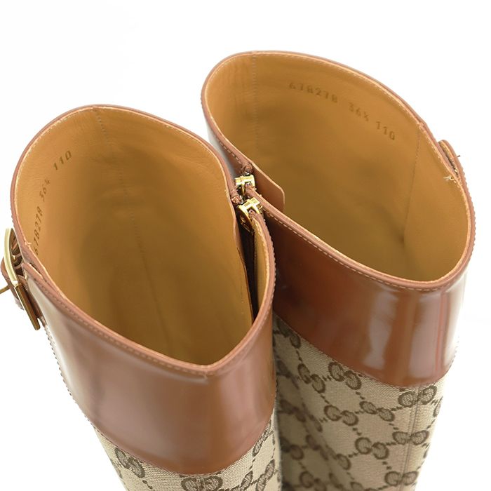 美品】GUCCI グッチ ロングブーツ サイズ 36.5 レディース パンチング
