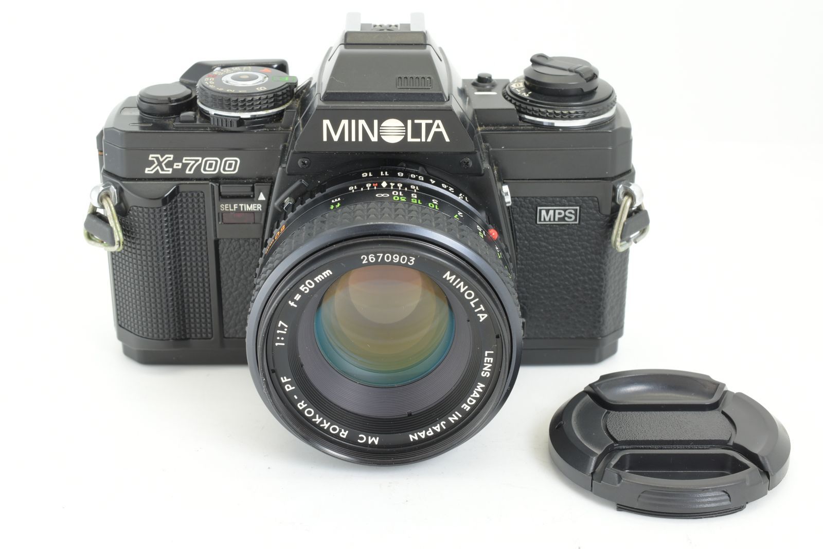 美品】Minolta X-700 SLR Film Camera MC ROKKOR PF 50mm f/1.7