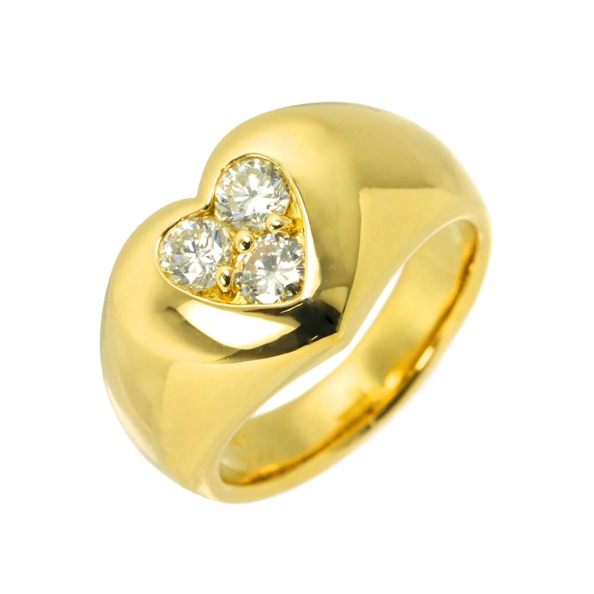 リング 11.5号 ダイヤ 0.58ct K18 YG イエローゴールド 750 指輪 Diamond Ring 90330779