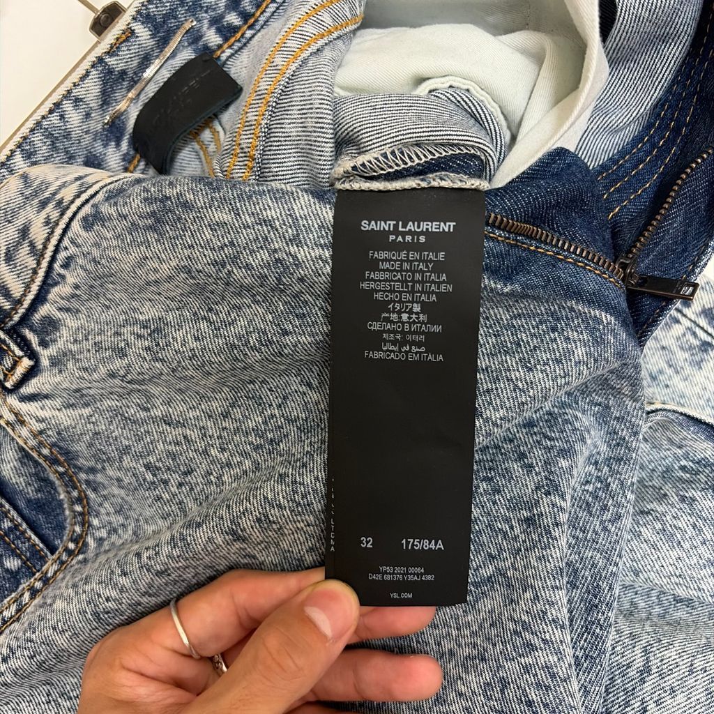 SAINT LAURENT PARIS サンローランパリ Chemical Wash Denim Pants