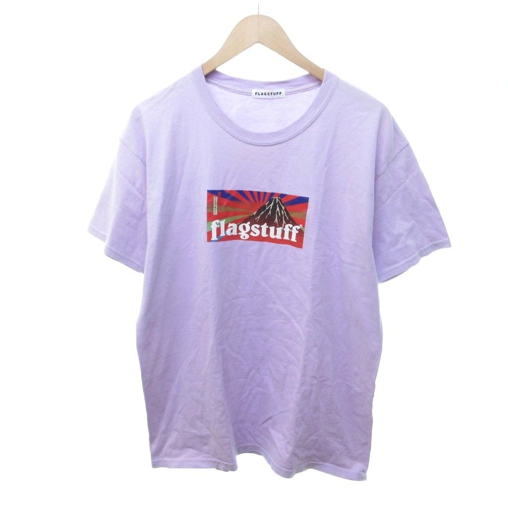 フラグスタフ FLAGSTUFF Tシャツ カットソー 半袖 クルーネック 紫