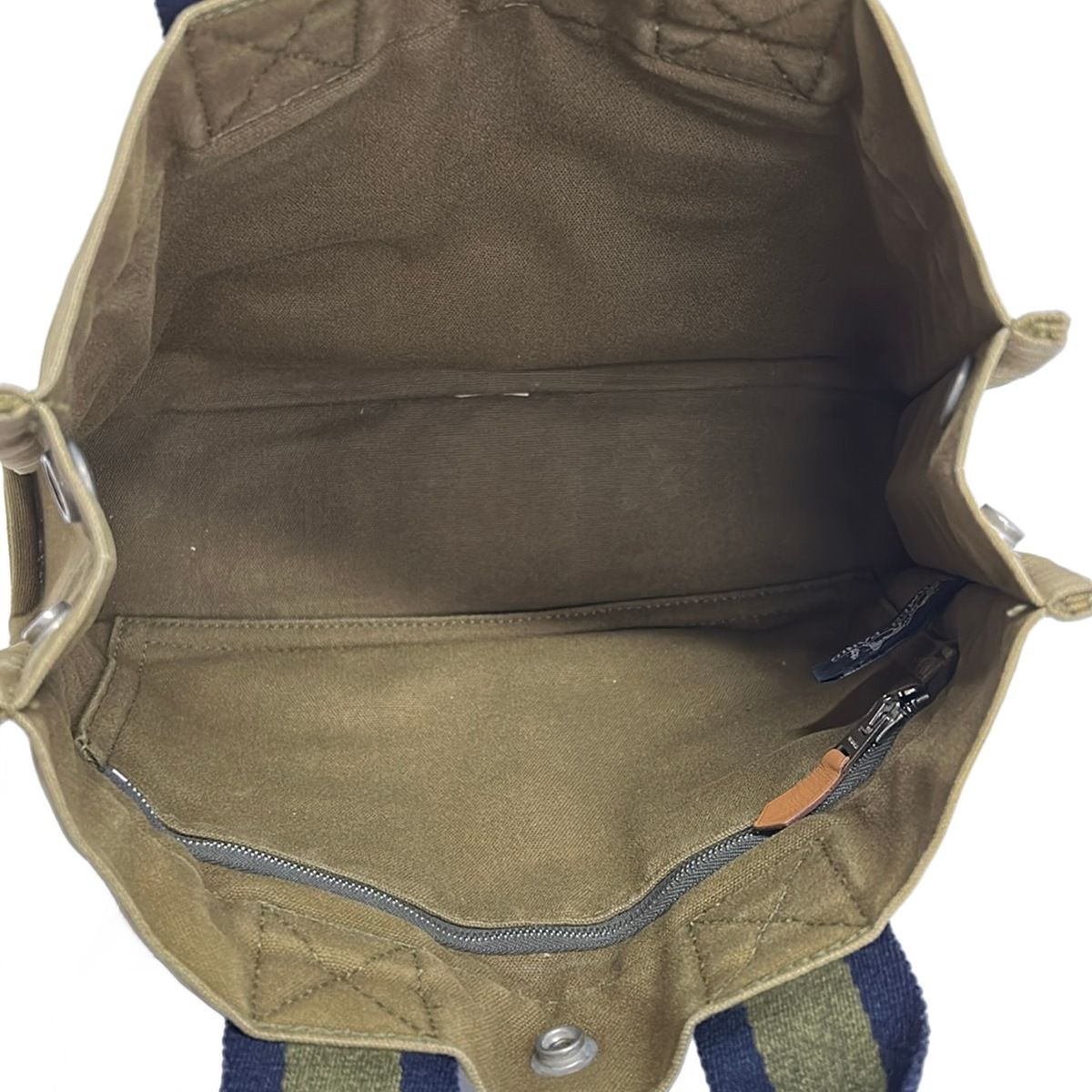 HERMES エルメス トートバッグ ネイビー×カーキ HERMES(エルメス) トートバッグ フールトゥトートPM カーキ×ネイビー