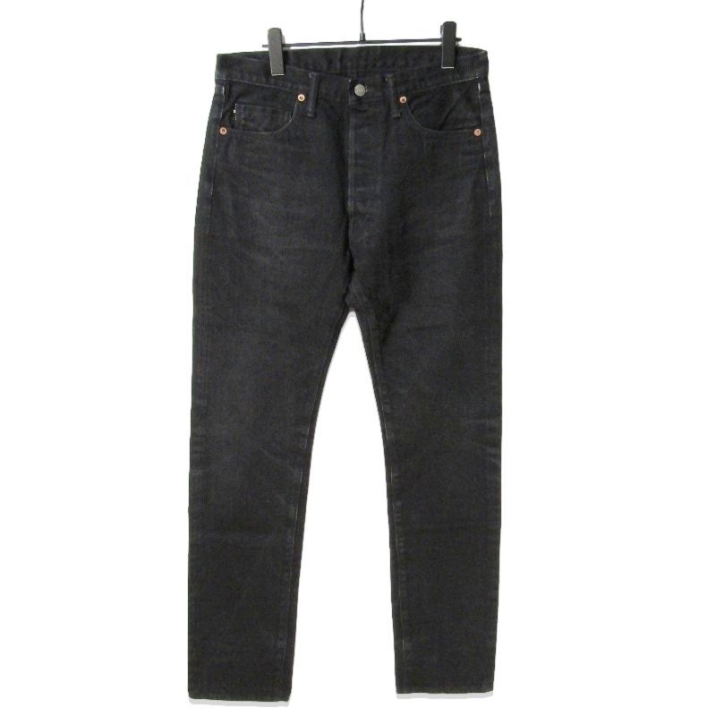 JOE MCCOY リアルマッコイズ デニムパンツ 966BK ジョーマッコイ ウォッシュ加工 ボタンフライ ブラック 黒 30 27114388 JOE MCCOY リアルマッコイズ デニムパンツ 966BK ジョーマッコイ