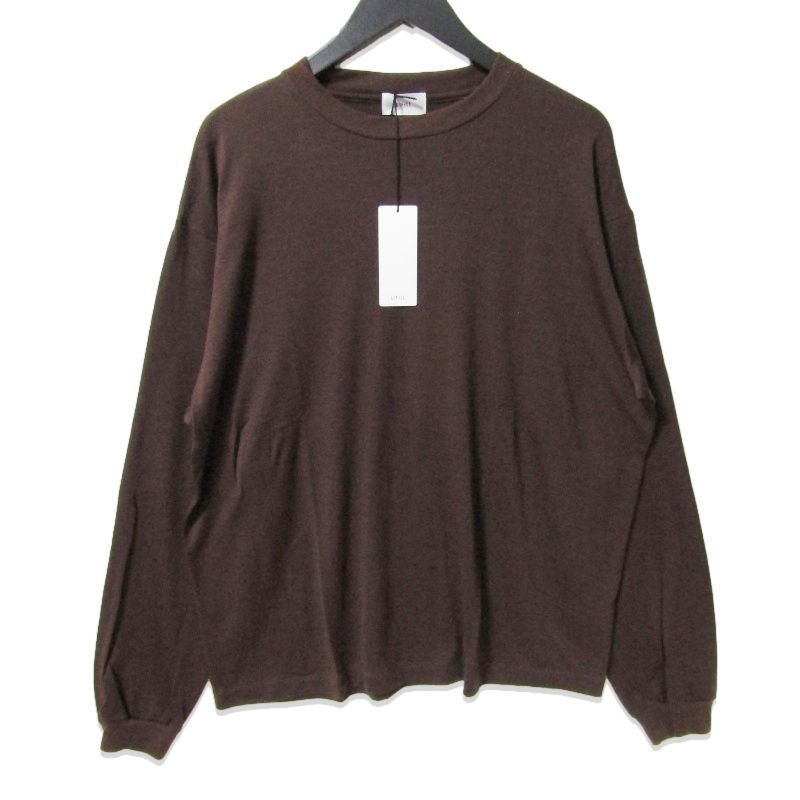 未使用 LIFiLL リフィル WOOLISH LONGSLEEVE TEE LF021-07 ニット 長袖Tシャツ ウール 日本製 ブラウン 5 27114363