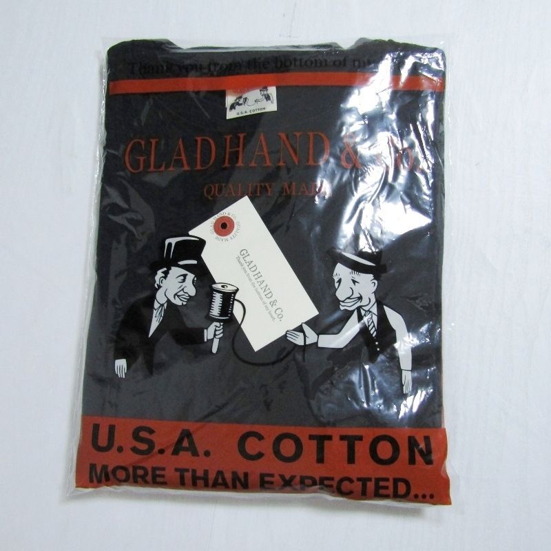 美品 GLADHAND グラッドハンド 5分袖ポケットTシャツ GLADHAND-16 HALF