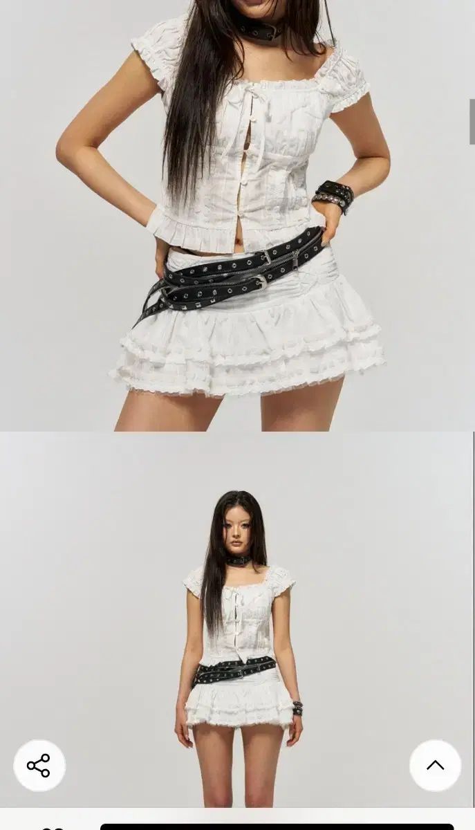 スキーイズム IN ミニ スカート COQUETTE MINI SKIRT WHITE