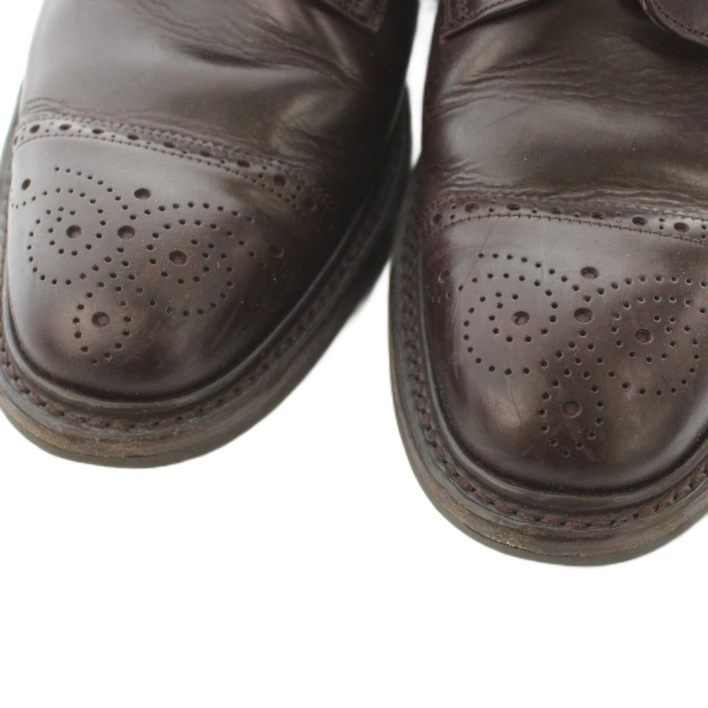チーニー CHEANEY ブローグ ドレスシューズ レザー 8.5 27.0-27.5cm 茶