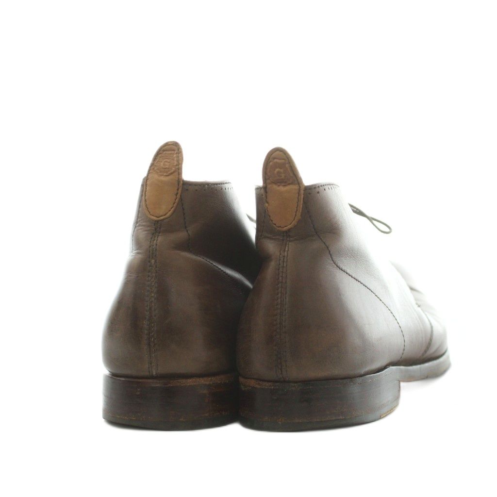 グレンソン GRENSON チャッカブーツ レザー 8.5 26.5-27.0cm 茶