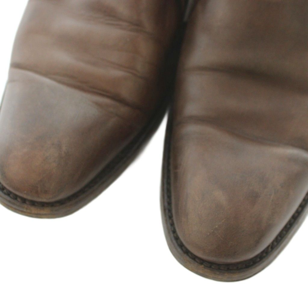 グレンソン GRENSON チャッカブーツ レザー 8.5 26.5-27.0cm 茶