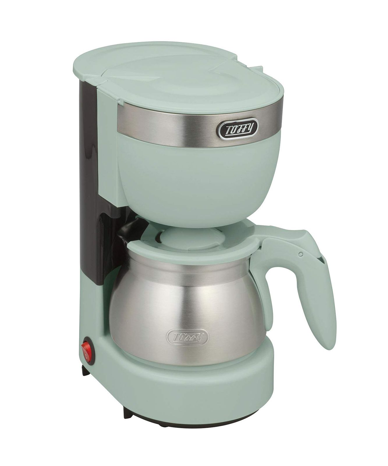 【Toffy/トフィー】 5カップアロマコーヒーメーカー K-CM8 ドリップ式 蒸らし機能 自動保温機能 割れないステンレスサーバー アイス レトロ ペールアクア K-CM8-PAyu