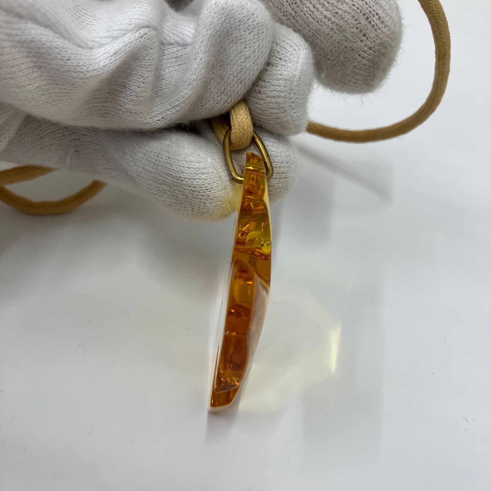 4125 Baccarat バカラ オクシタンクロス クロス ネックレス イエロー系