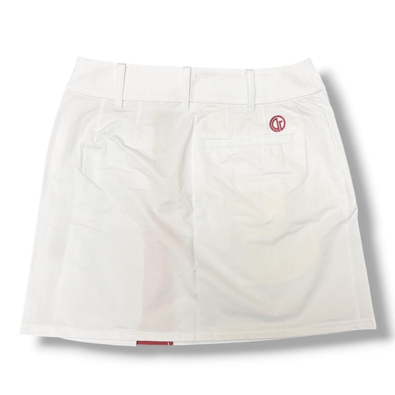 【新品タグ付き】CPG GOLF プリーツスカート ホワイト L 参考上代24200円 未使用 CPG GOLF bicolor pleated skirt ミニ丈 バイ
