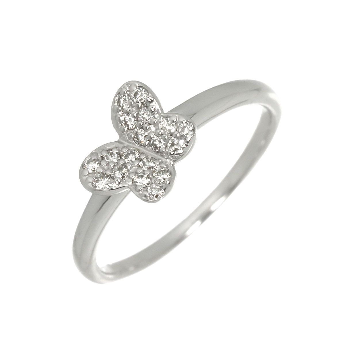 ポンテヴェキオ Ponte Vecchio 10号 リング ダイヤ 0.15ct K18 WG 750 指輪 Diamond Ring 90328204