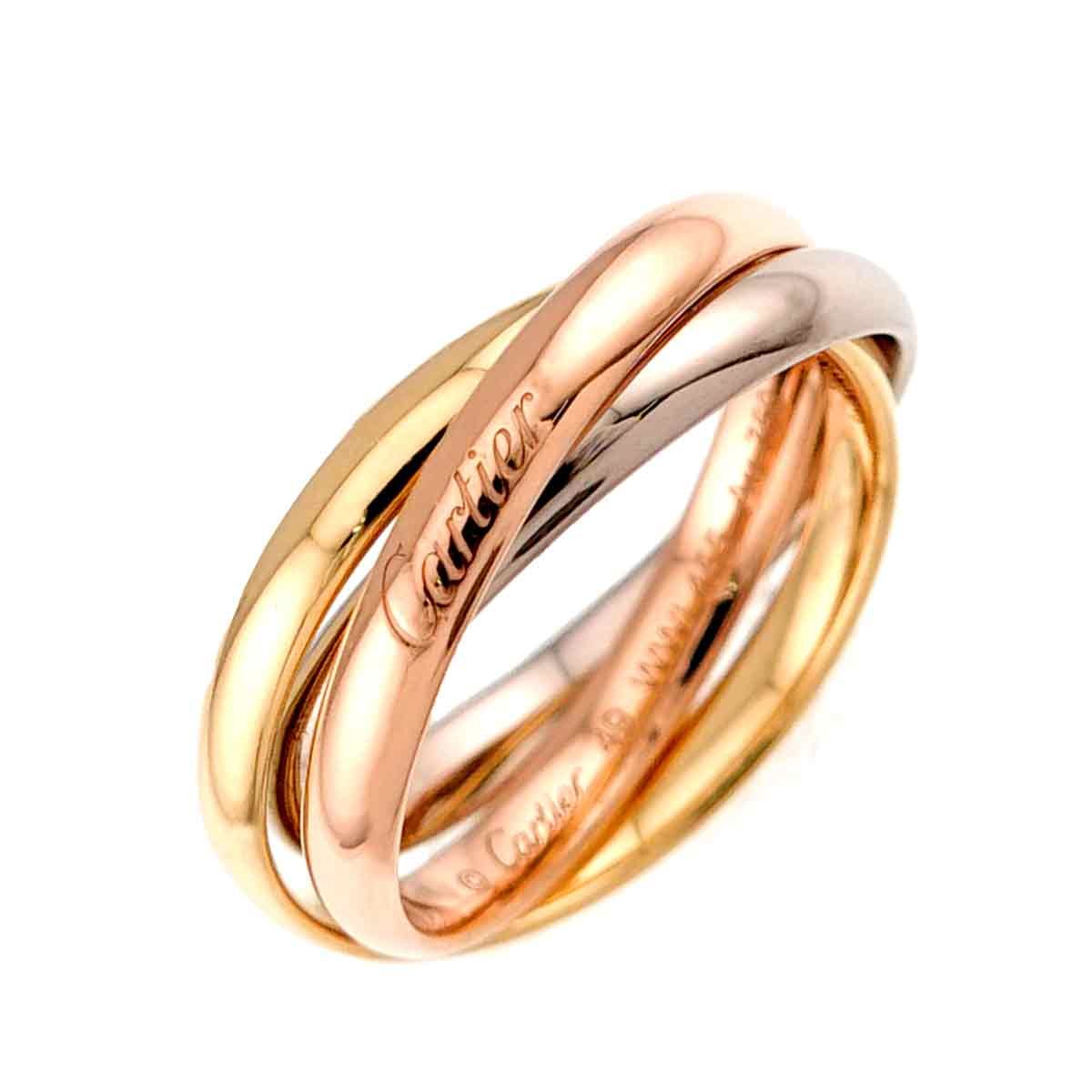 カルティエ Cartier トリニティ スモール SM #49 リング K18 YG WG PG
