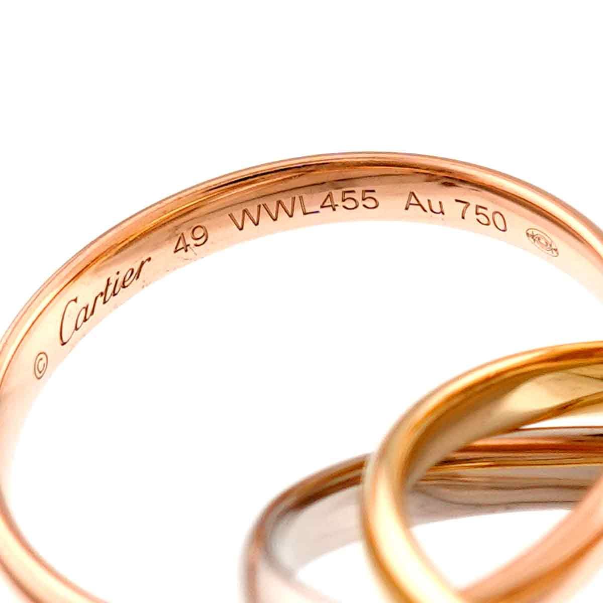 カルティエ Cartier トリニティ スモール SM #49 リング K18 YG WG PG