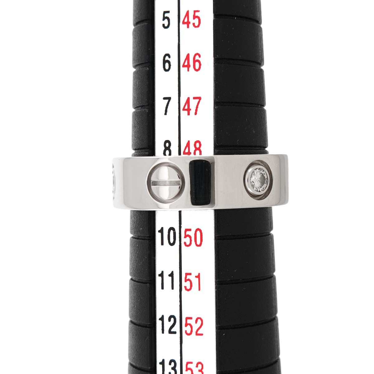 カルティエ Cartier ラブ クラシック #49 リング ハーフ ダイヤ 3P K18