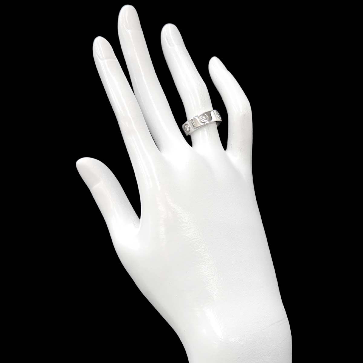 カルティエ Cartier ラブ クラシック #49 リング ハーフ ダイヤ 3P K18
