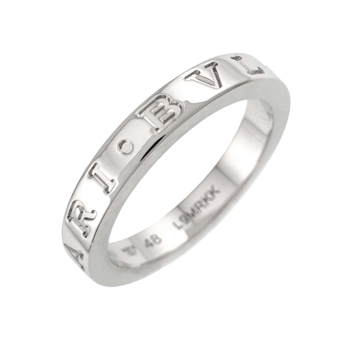 ブルガリ BVLGARI ダブル ロゴ #48 リング Pt プラチナ Ring 90331596