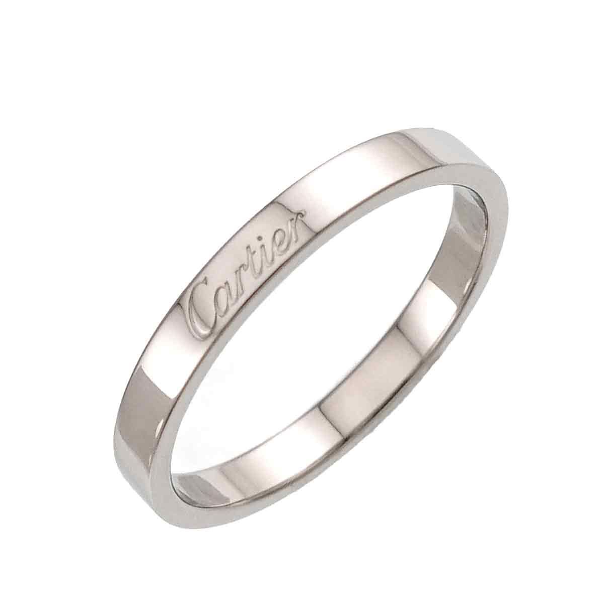 カルティエ Cartier Cドゥ #63 リング 幅2.9mm Pt プラチナ エングレーブド 指輪 C de Ring 90331604