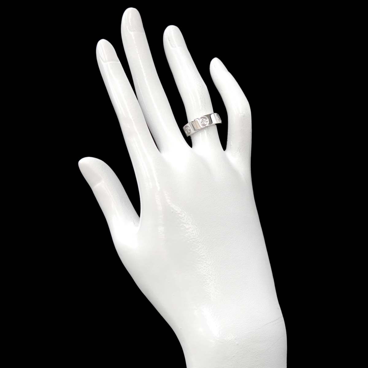 カルティエ Cartier ラブ クラシック #49 リング ハーフ ダイヤ 3P K18